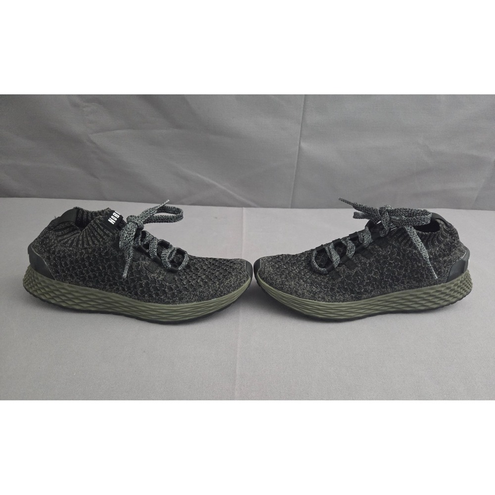 Nobull Shoe Womens 9.5 Black Green Diamond Knit Mesh Trainer Performance Sneaker